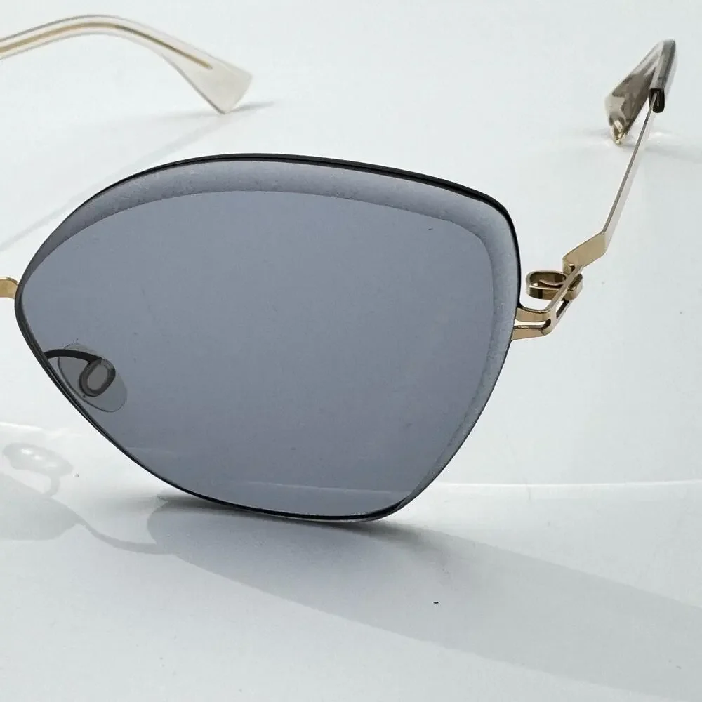 Mykita Sunglasses Studio 10.2 Col 342 Gold Cat Eye Butterfly Oversize Frame 62mm